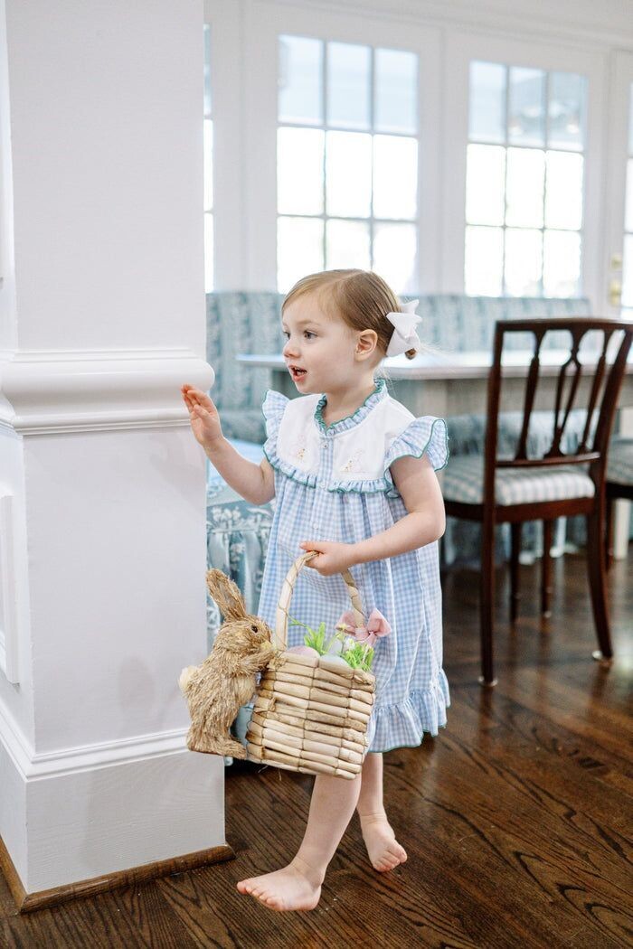 Bitsy Blue Gingham Easter Dress