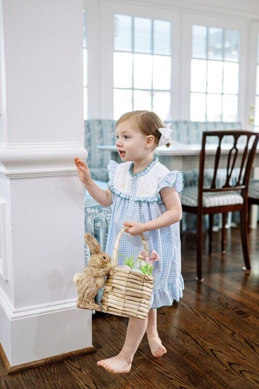 Bitsy Blue Gingham Easter Dress