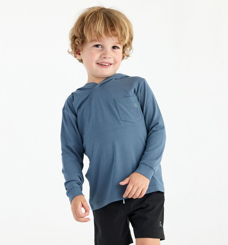 Boys Bamboo Shade Hoodie - Slate Blue