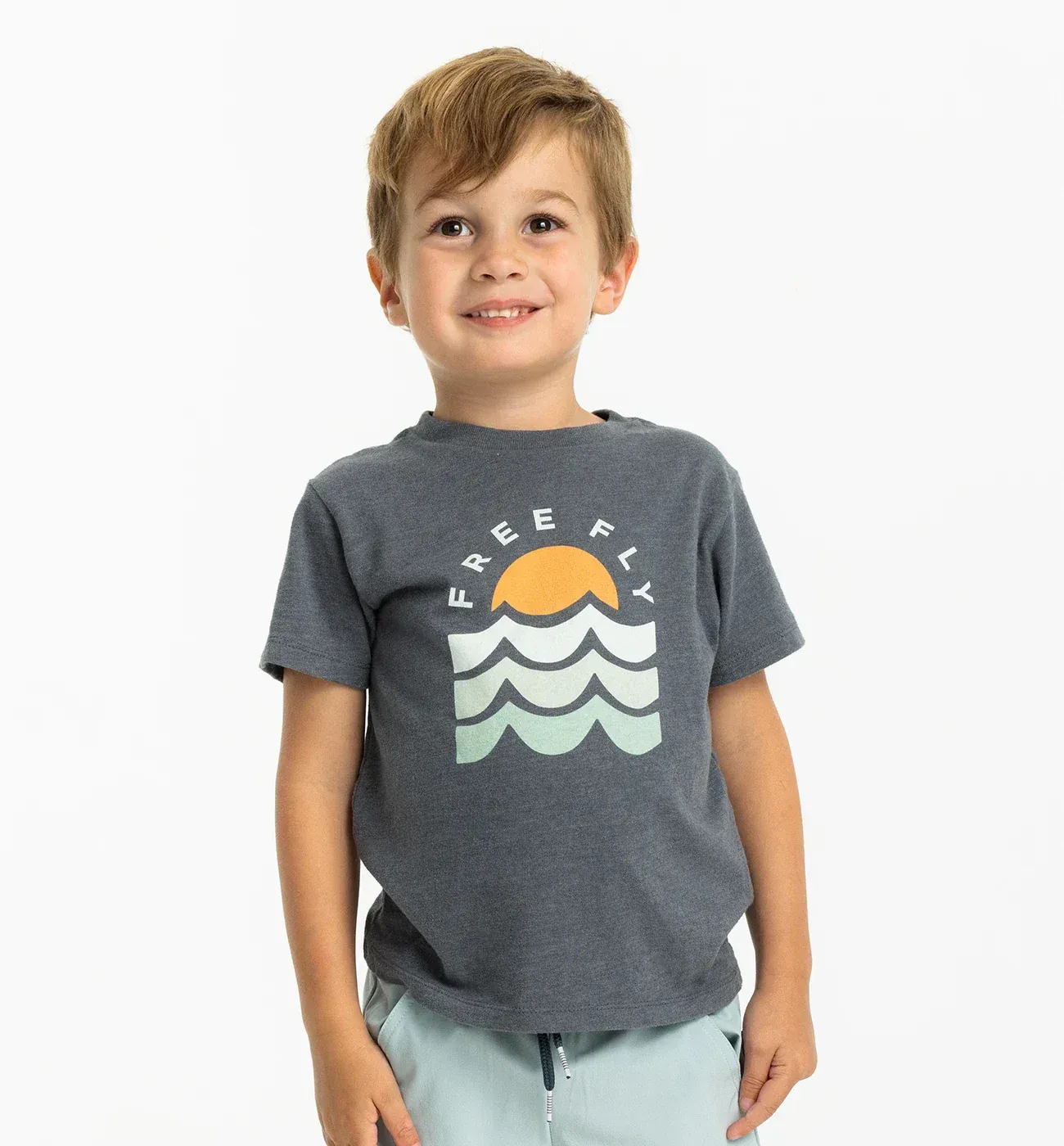 Boys Perfect Day Tee - Heather Storm Cloud, Size: 2T