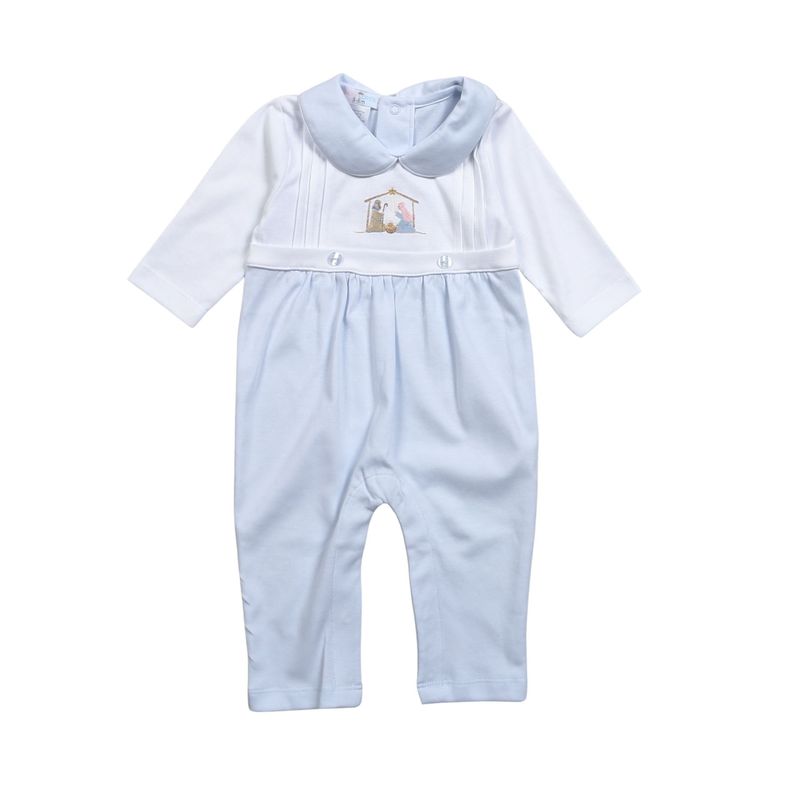 Blue Nativity Romper