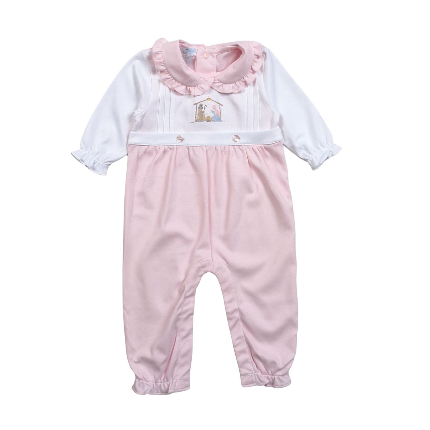 Pink Nativity Romper