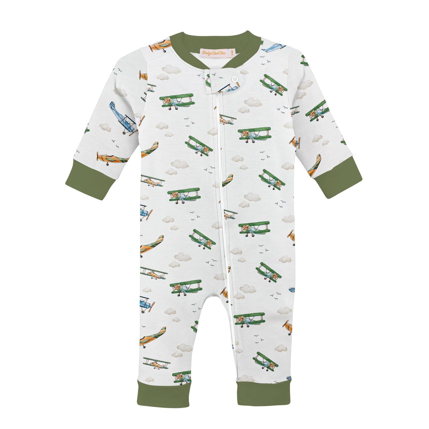 Airplanes Printed Zipper Coverall
