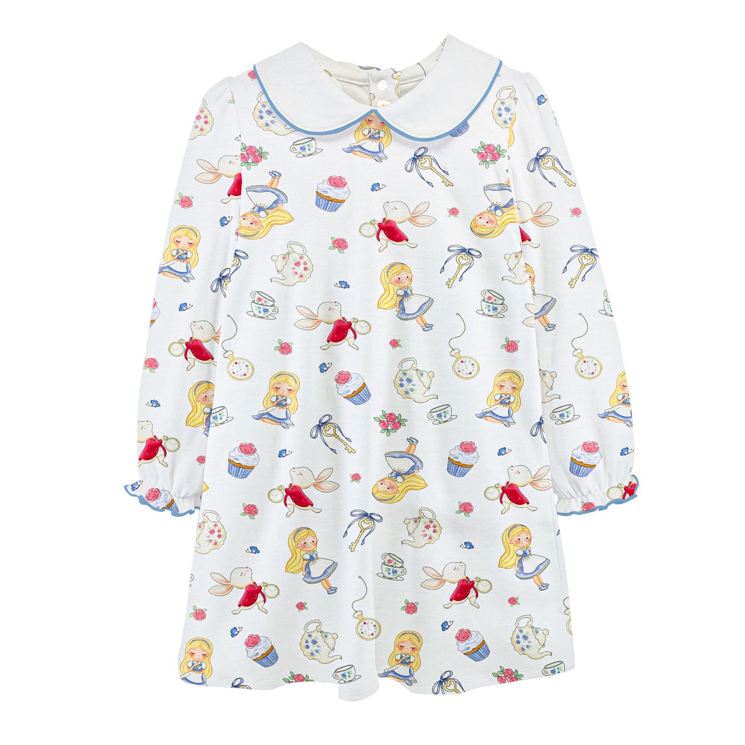 Alice In Wonderland Tea Party Dress w/ Round Collar