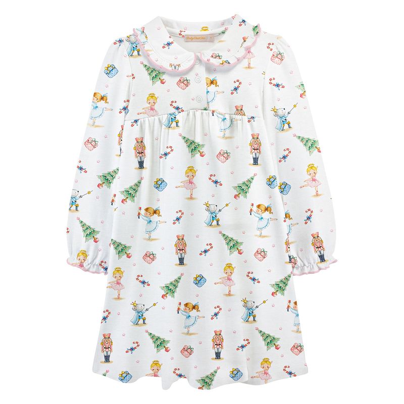 Clara and the Nutcracker 2 Printed Toddler Dress w/ Round Collar
