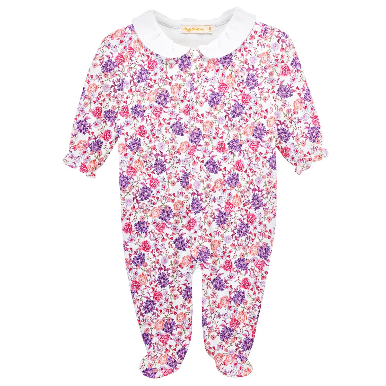 Lilac Dream Printed Footie w/ Round Collar
