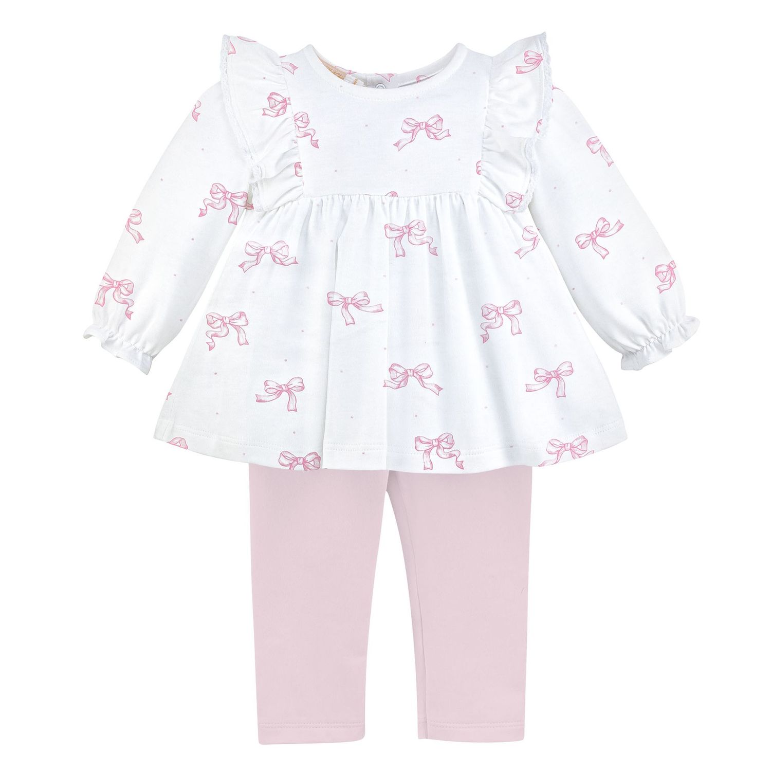 Pretty Bows Printed Blouse & Leggings Set