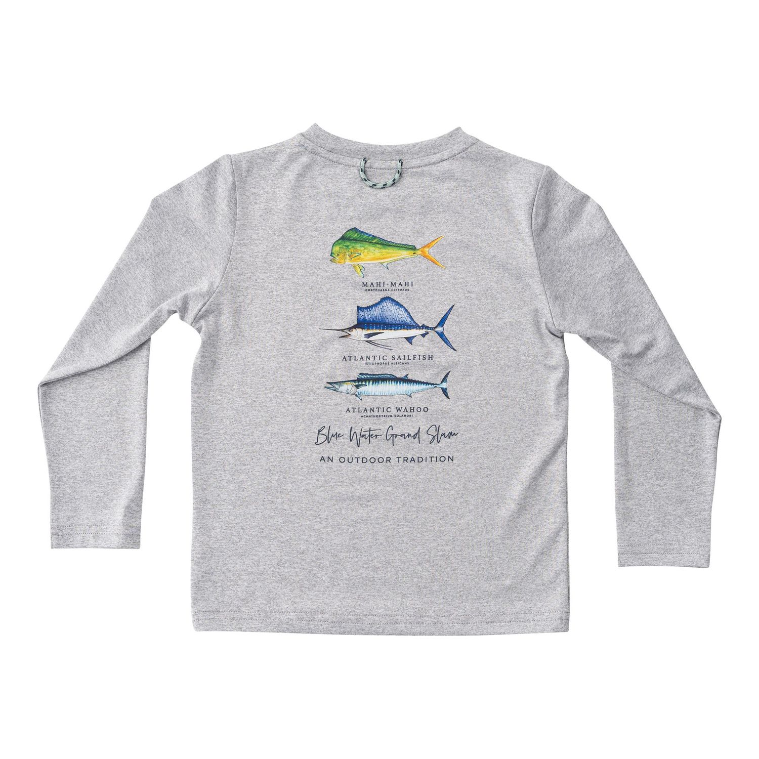 Pro Performance Fishing Tee- L/S - Heather Grey