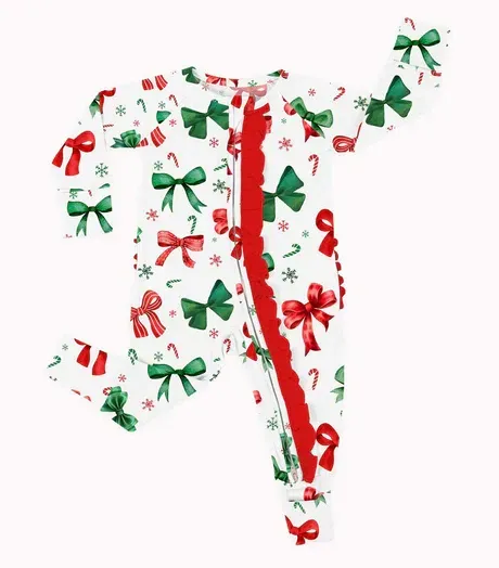 Wrapped In A Bow Ruffled Zippy Romper
