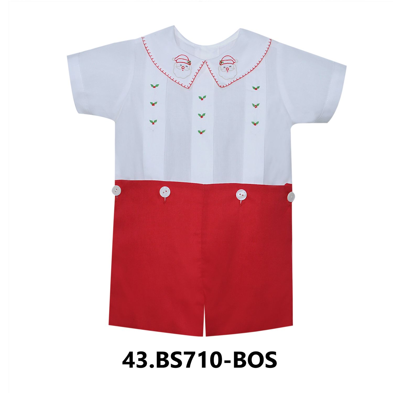 Red Kay Boy Button On Short Set