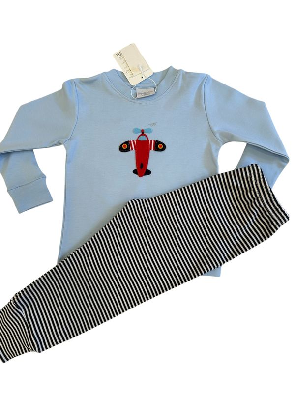 Airplane With  Stripped Wings Pant Set