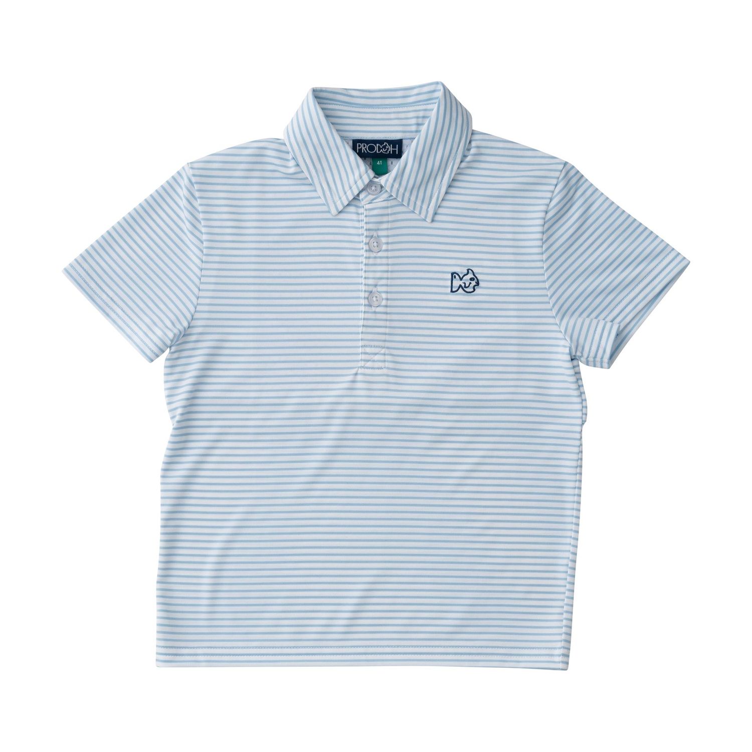 Pro Performance Polo - Clear Blue Stripe