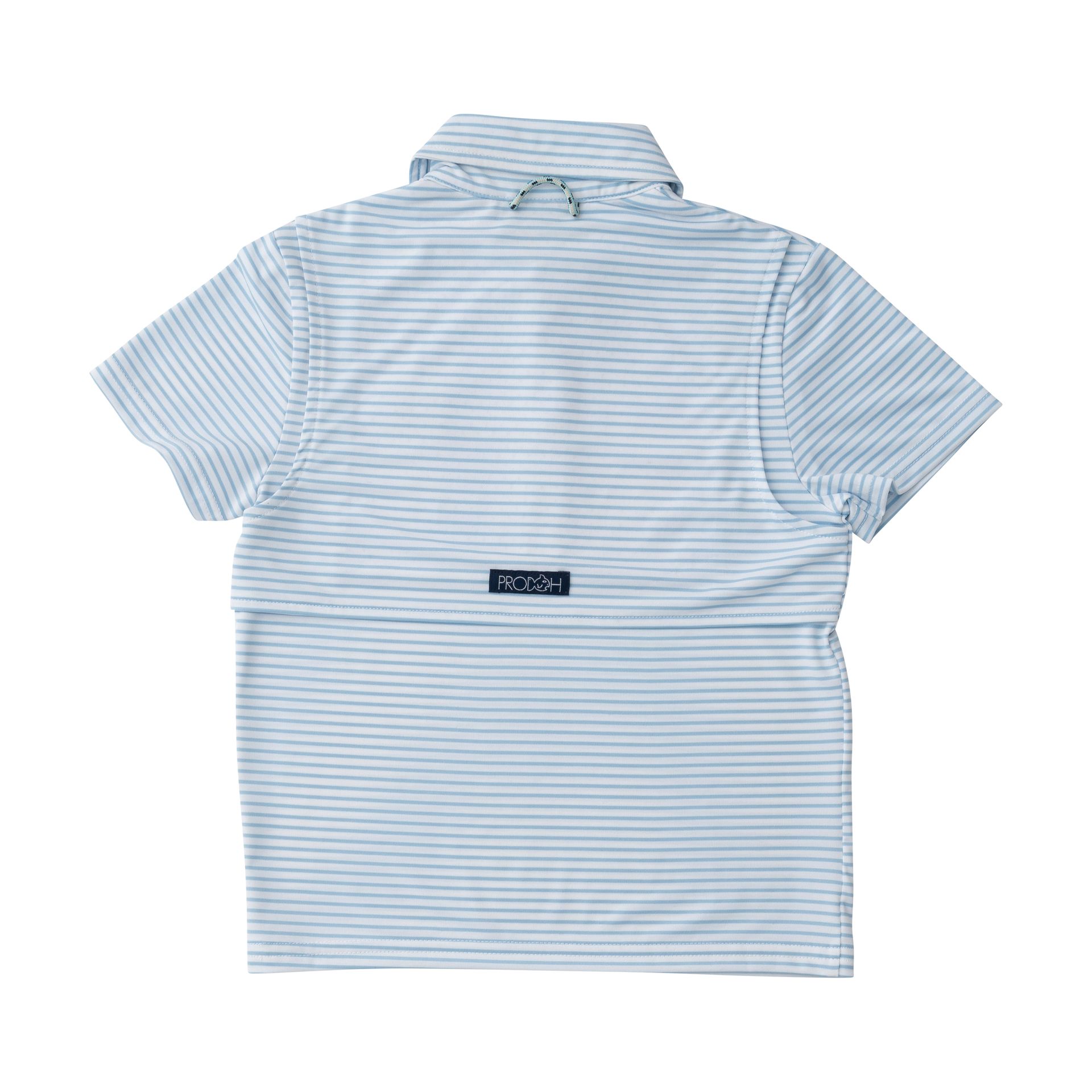 Pro Performance Polo - Clear Blue Stripe