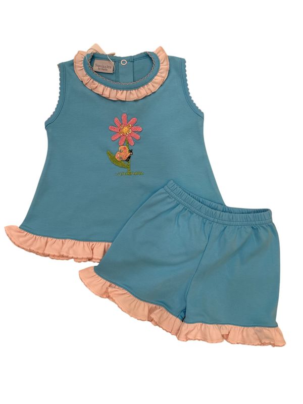 Sparkling Flower & Butterfly Short Set