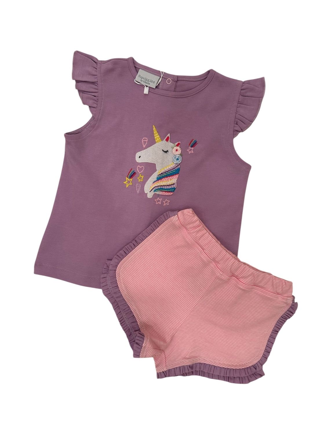 Rainbow Unicorn Short Set