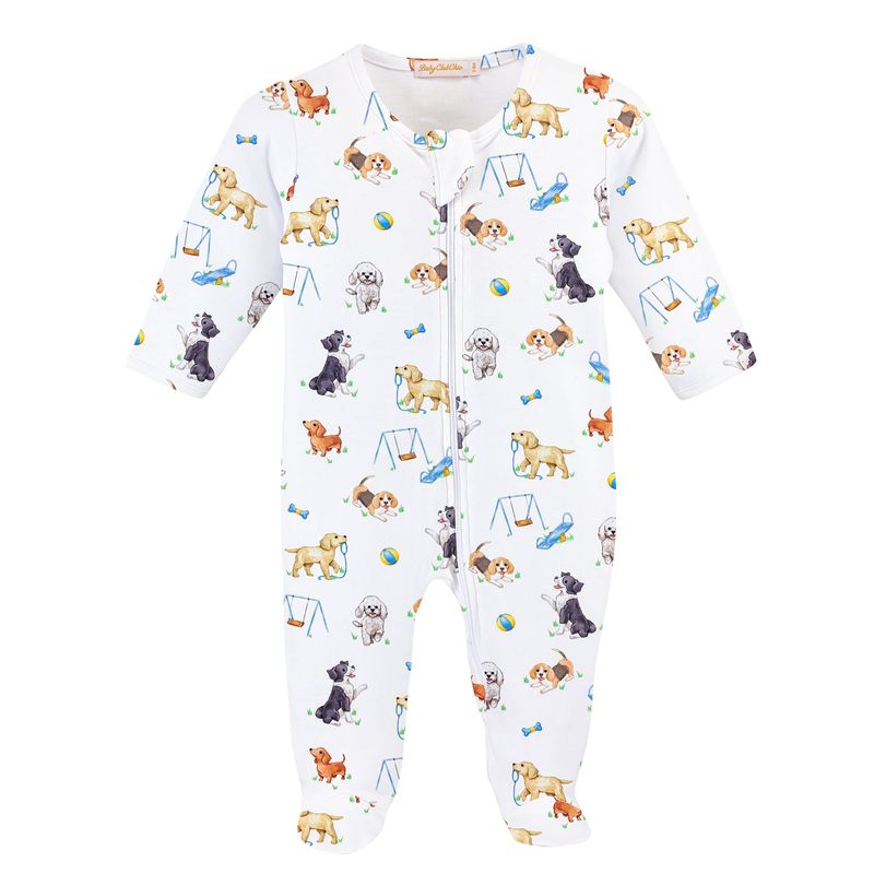 Doggie Park Printed Zipped Footie
