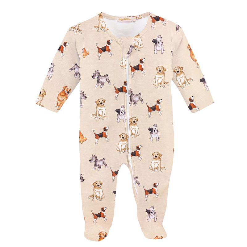 Good Puppy Boy Printed Zipped Footie