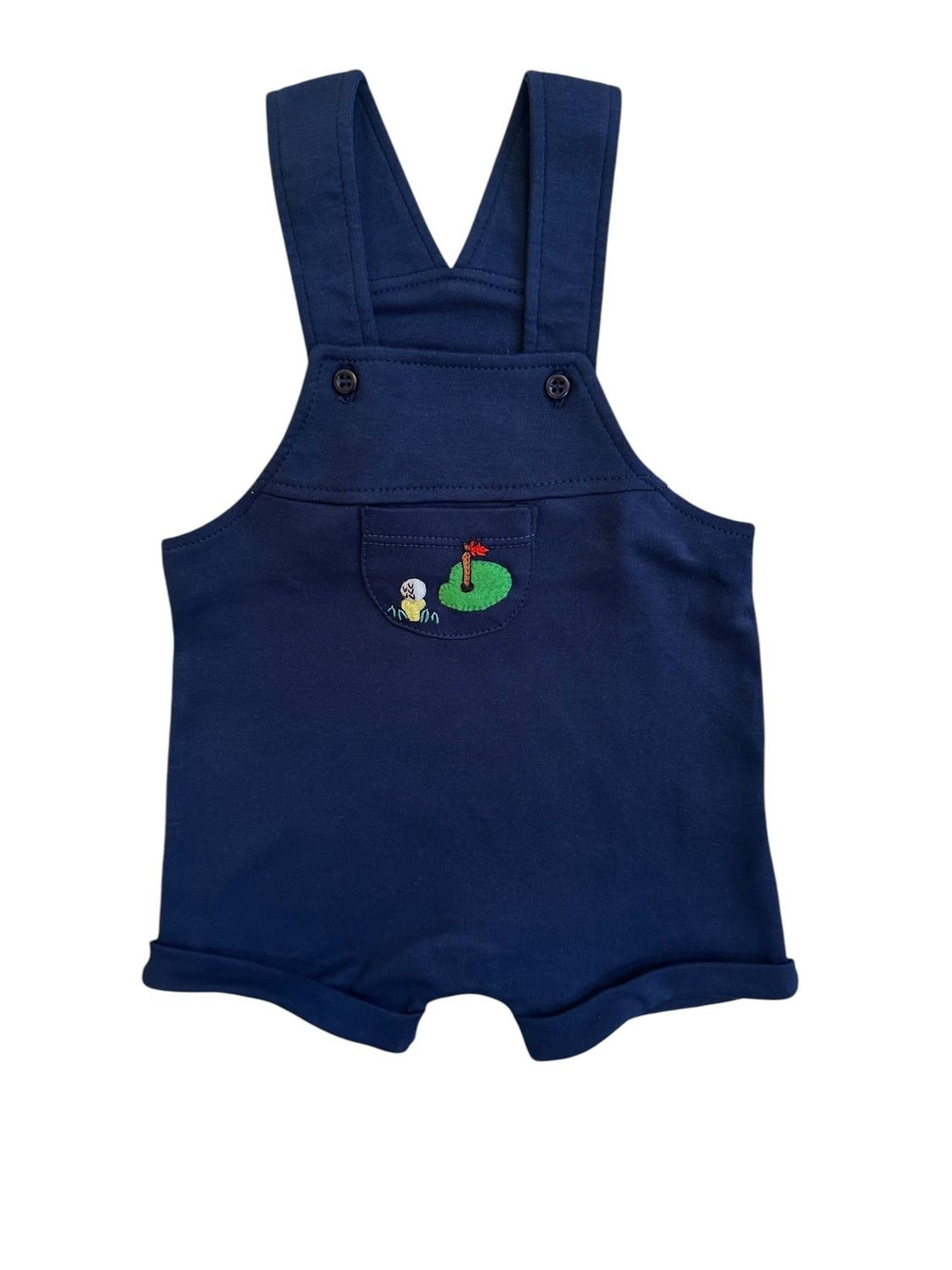 Golf Tee Romper w/ Button Straps