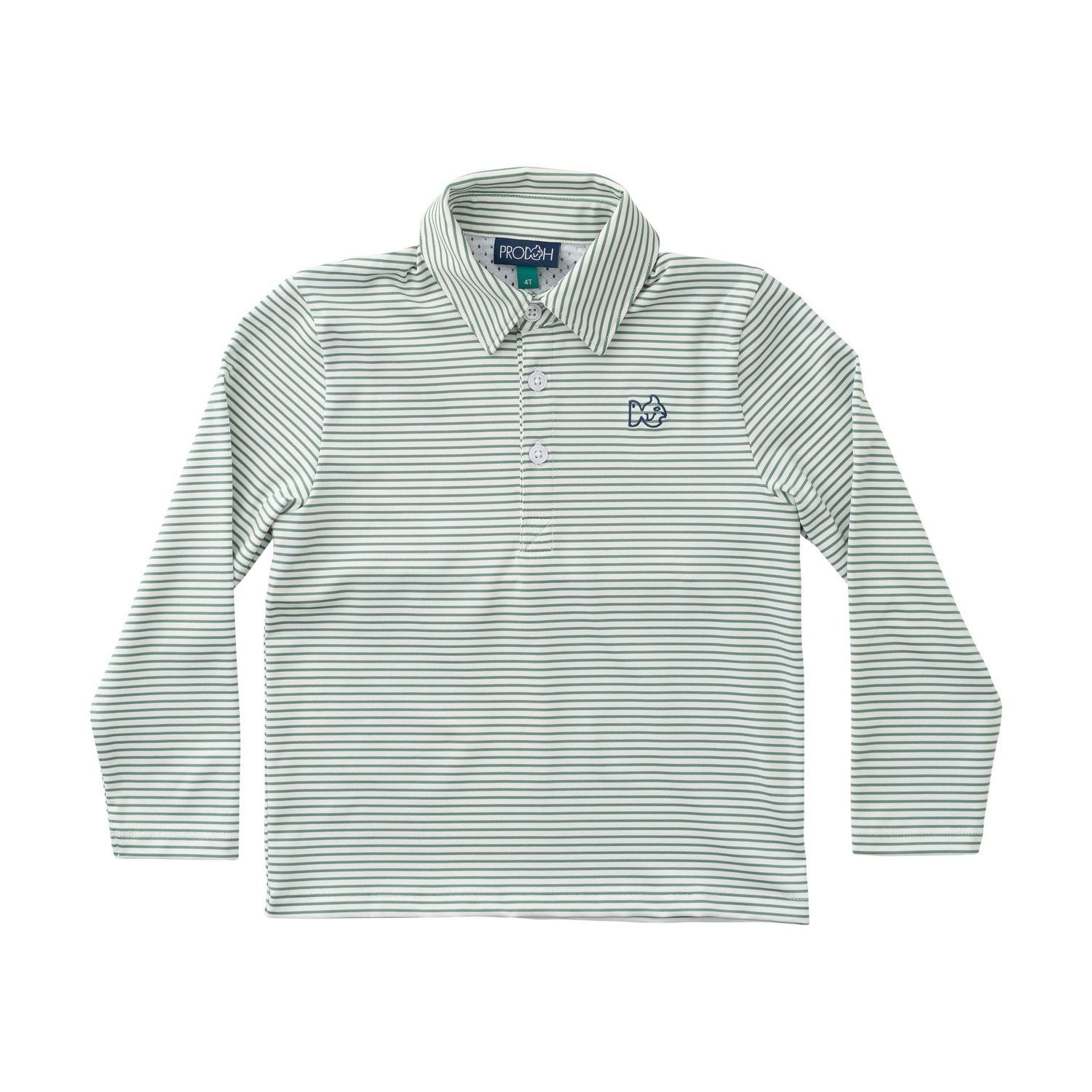 Pro Performance Polo - Frosty Spruce Stripe