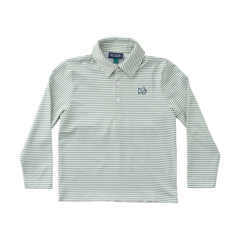 Pro Performance Polo - Frosty Spruce Stripe