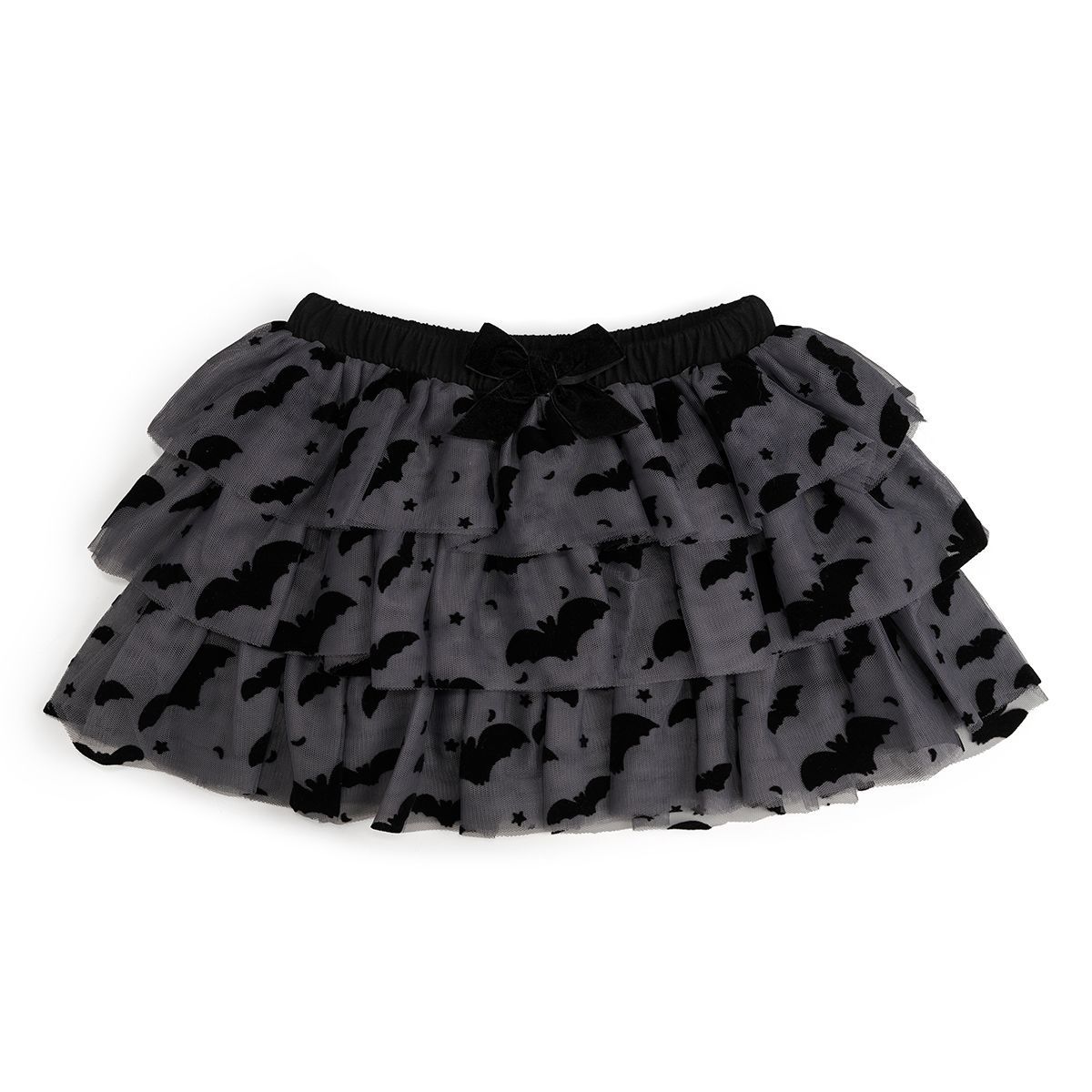 Flocked Bats Halloween Tiered Tutu
