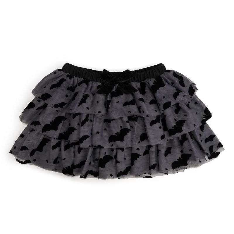 Flocked Bats Halloween Tiered Tutu
