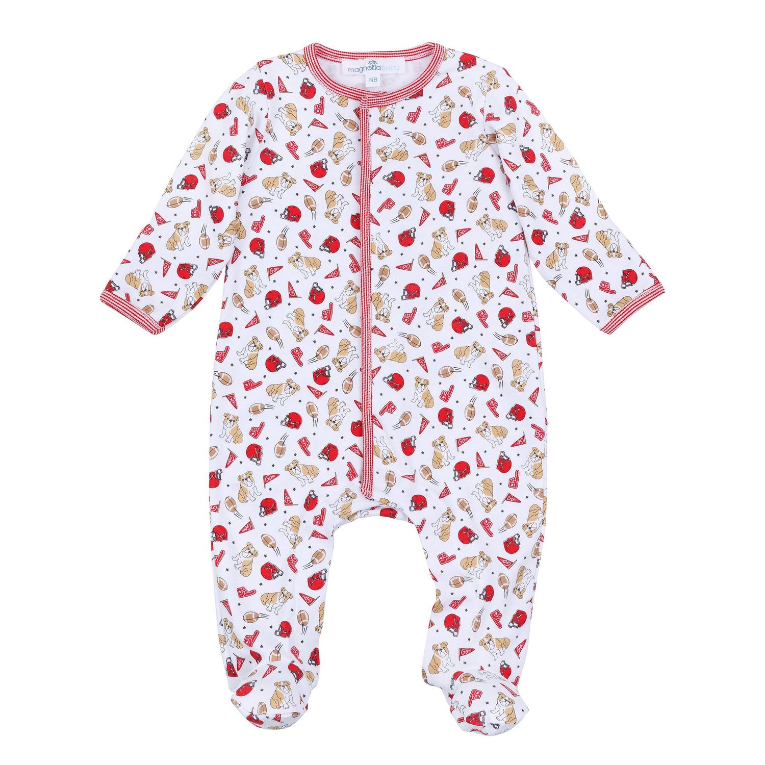 Go Dawgs Printed Zipper Footie