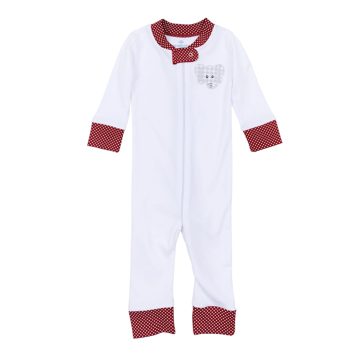 Crimson Cutie Zipper Boy Pajamas