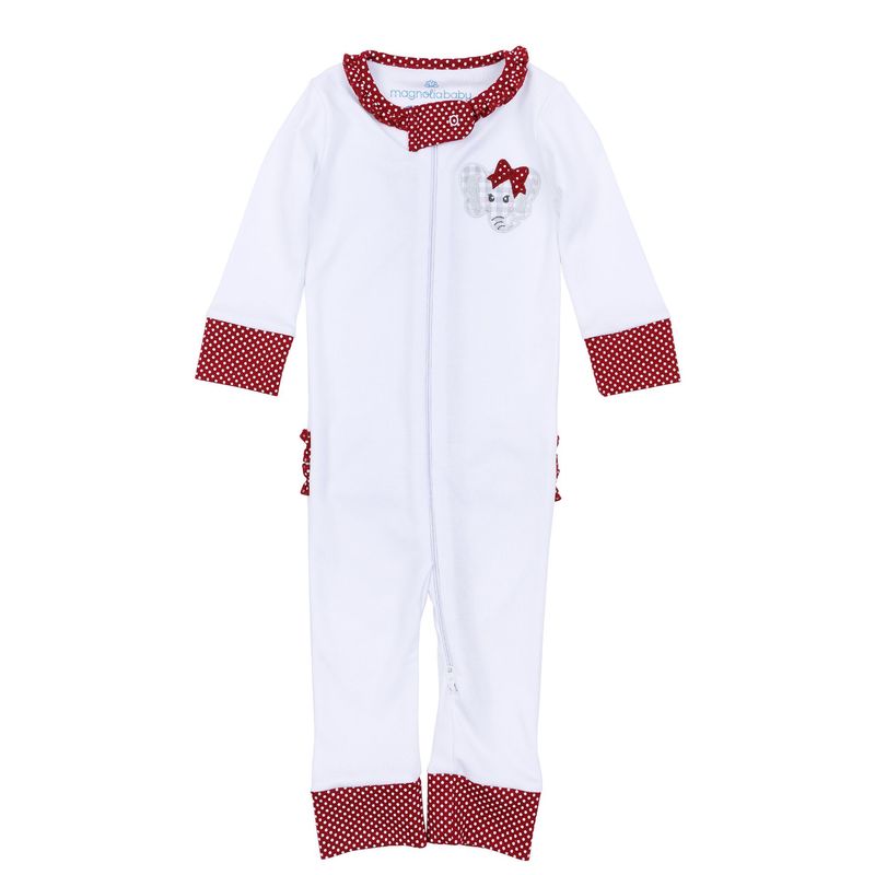 Crimson Cutie Ruffle Zipper Girl Pajamas