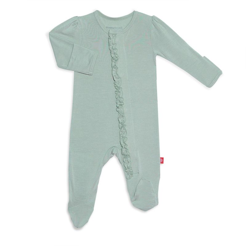 Sea Foam Magnetic Footie w/ Ruffles