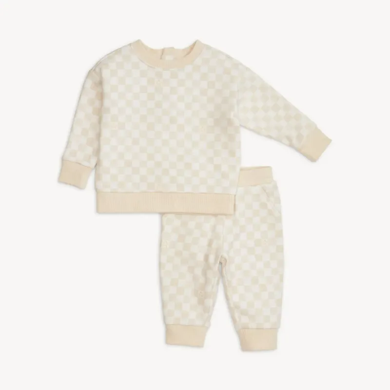 Chamois Checkerboard Brushed Fleece Magnetic Sweatsuit