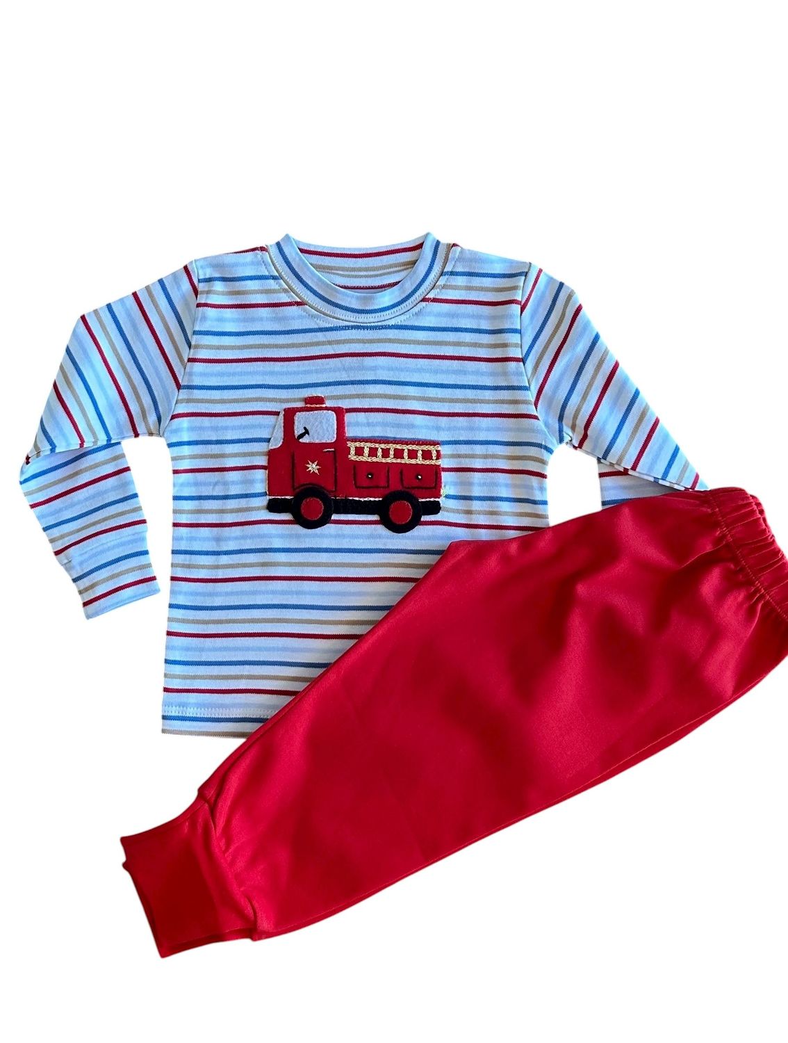 Red Fire Truck Pant Set