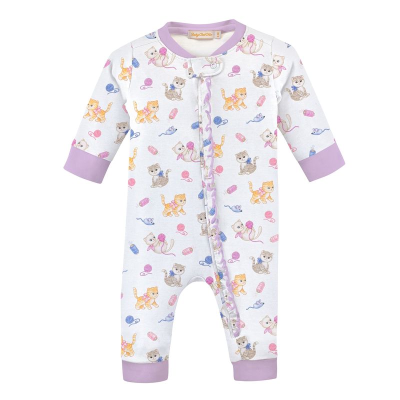 Kitty Playtime Printed Zipped Coverall w/ Ruffles Kitty Playtime Printed Zipped Coverall w/ Ruffles
