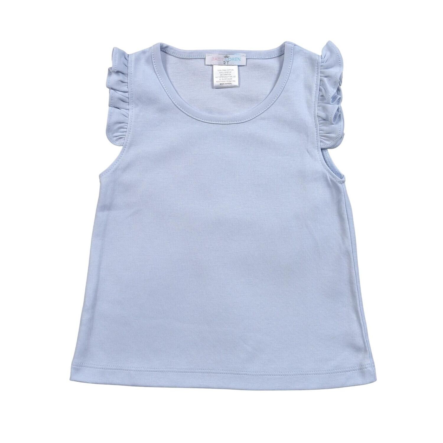 Blue Butterfly Sleeveless Top