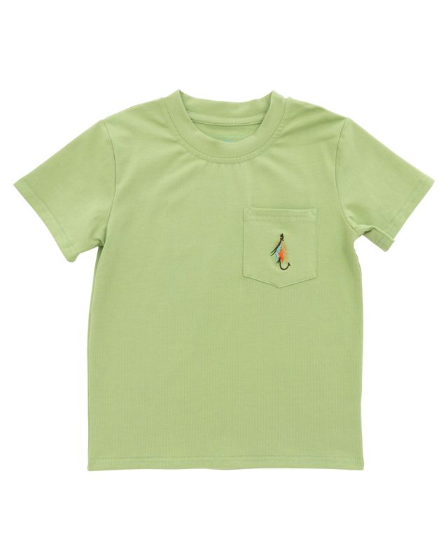 Lime Fishing Lure Pocket Tee