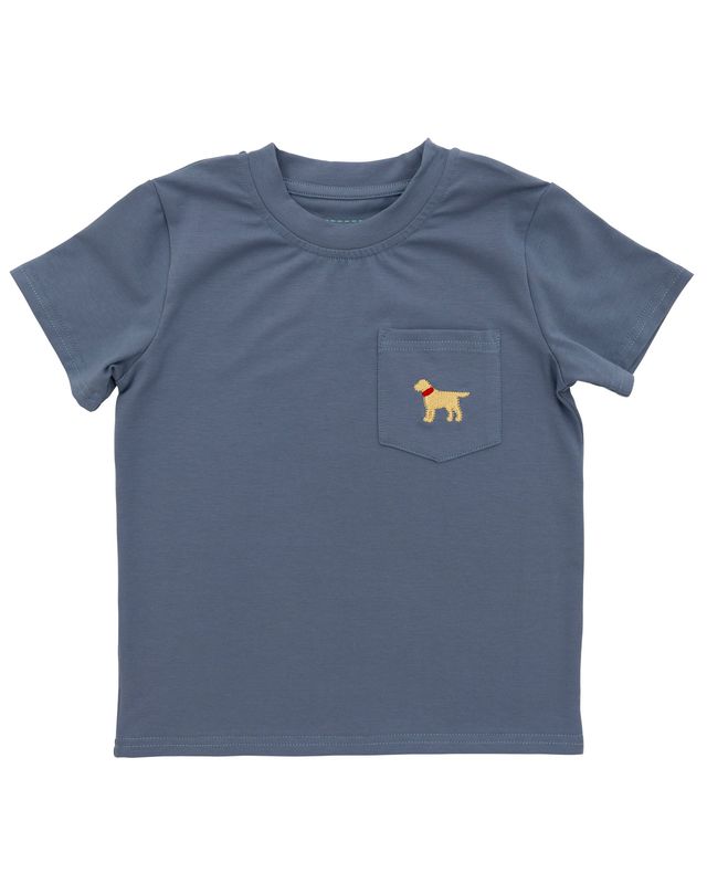 Blue Dog Pocket Tee