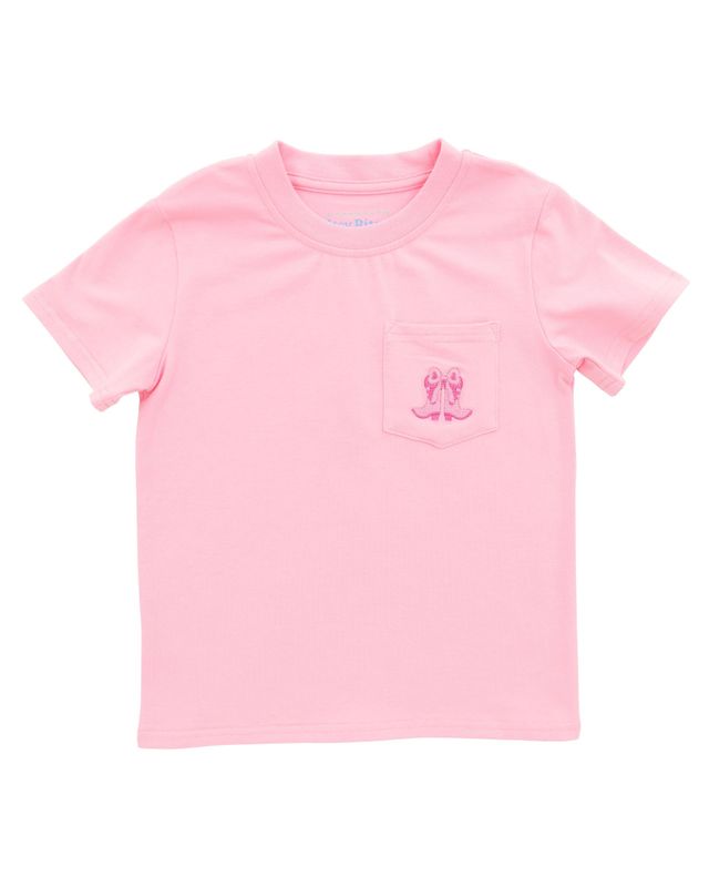 Pink Boy & Boots Pocket Tee