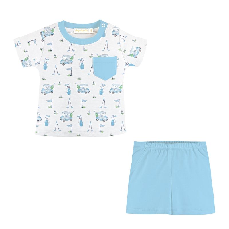 Light Blue Golf Tee & Short Set