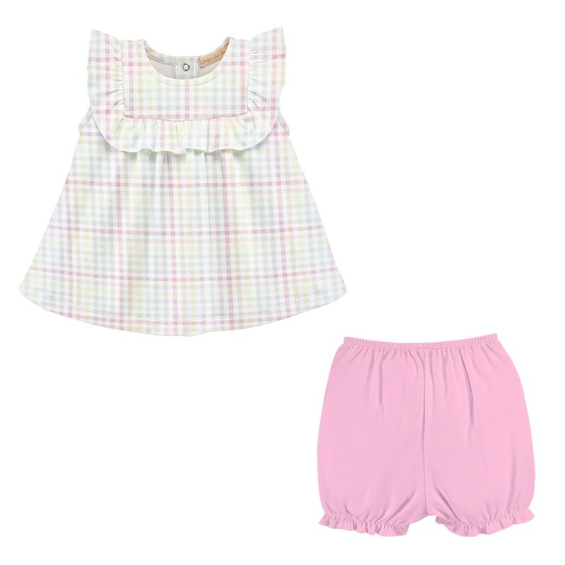 Gingham Sunshine Blouse and Bloomer Set