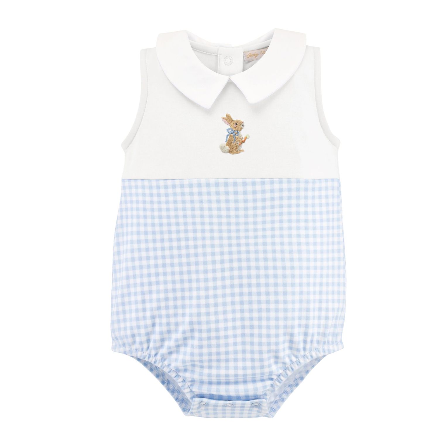 Little Hop Gingham Bubble w/ Embroidery