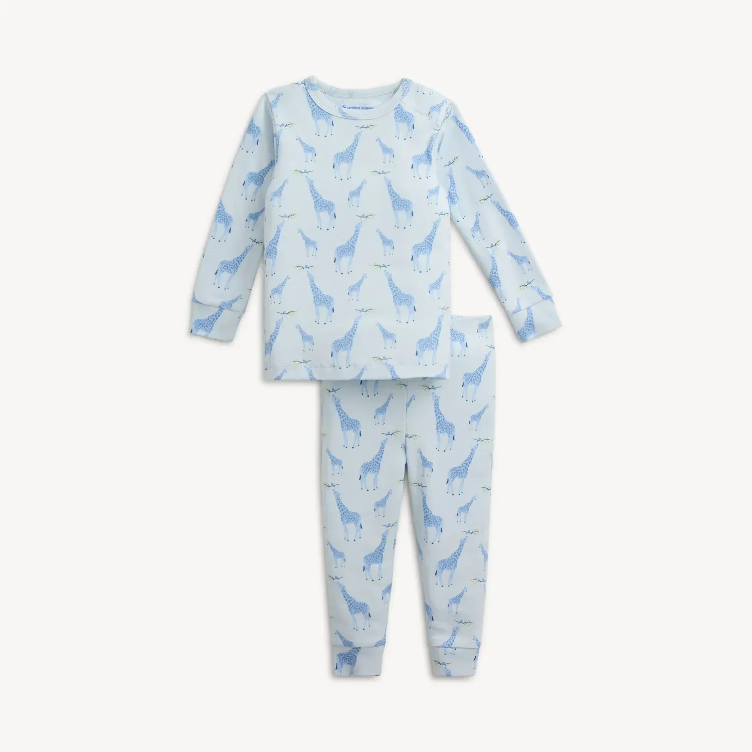 Jolie Giraffe Blue Pajamas