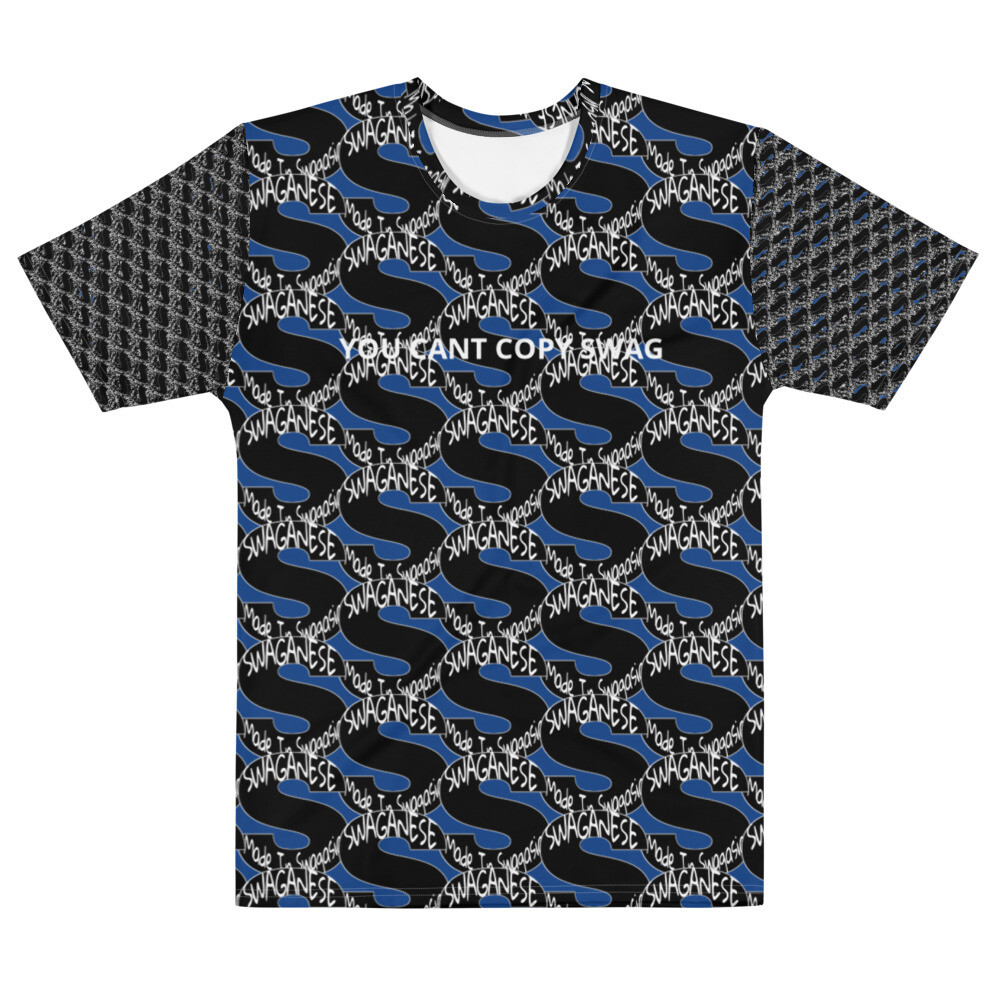 "You Cant Copy Swag" Swag Print Adult T Shirt (Dark Cerulean)