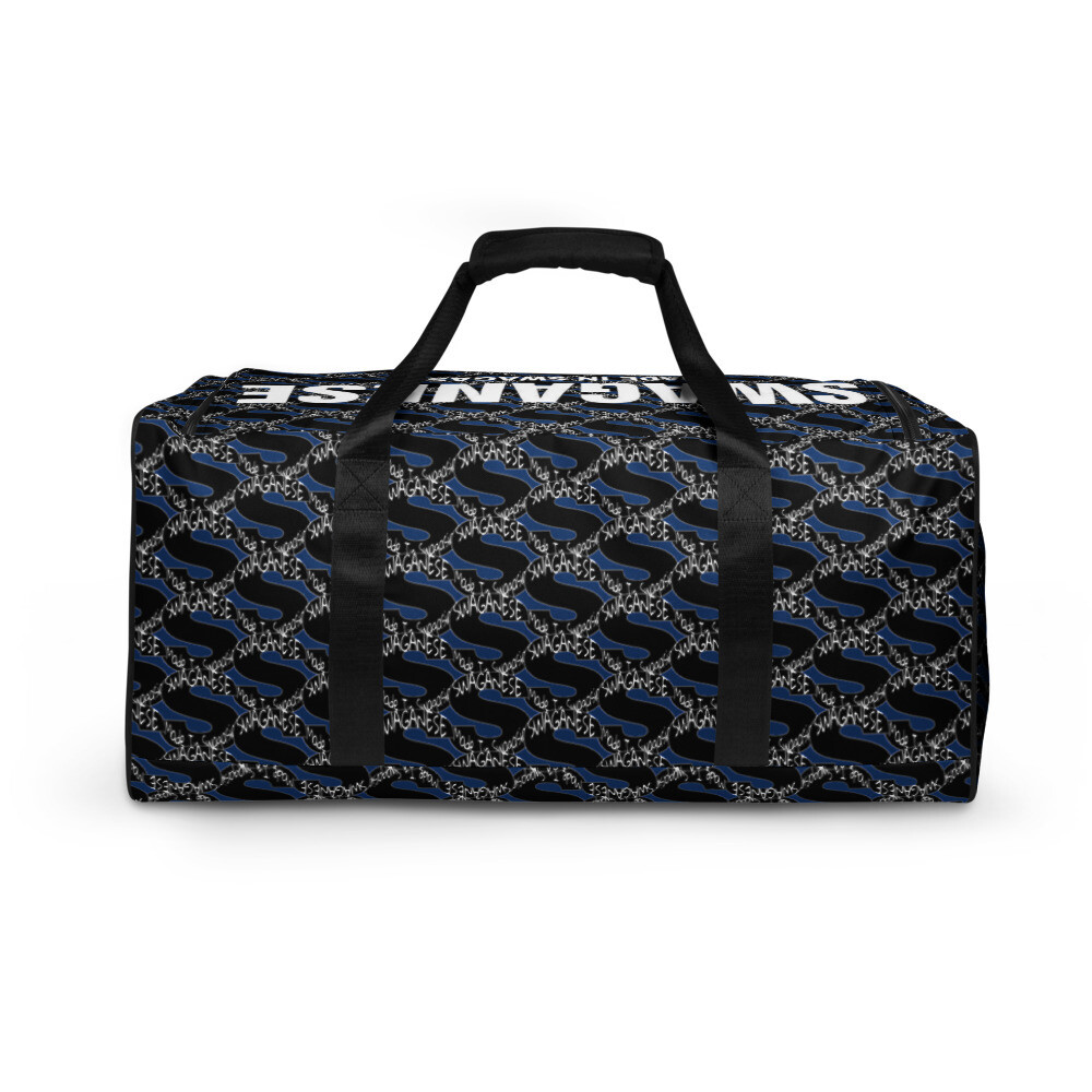 "You Cant Copy Swag" Swag Print Duffle Bag (Dark Cerulean)