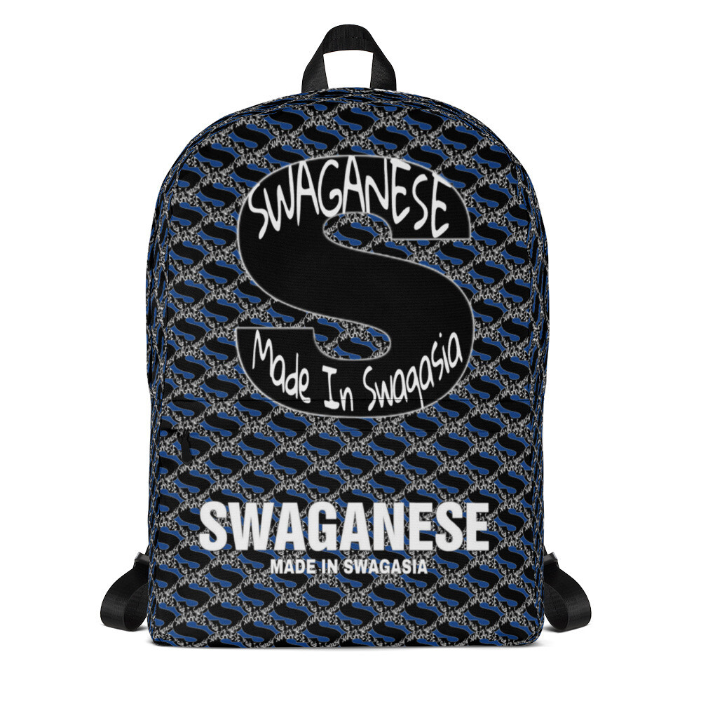 "You Cant Copy Swag" Swag Print Back Pack (Dark Cerulean)