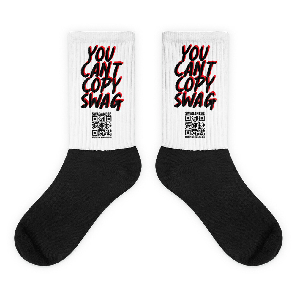 "You Cant Copy Swag" Socks Red