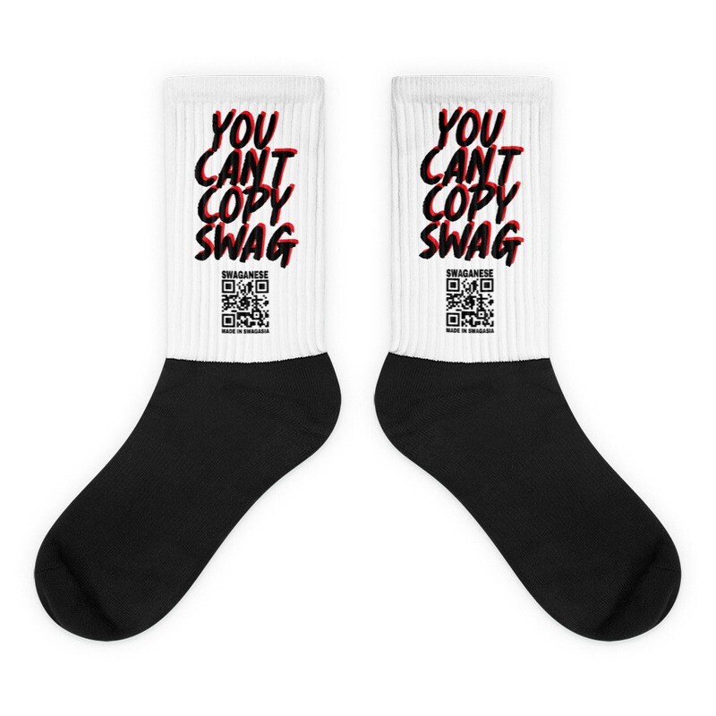 "You Cant Copy Swag" Socks Red