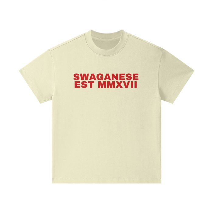 Swaganese Est MMXVII Kids Heavyweight 305G Earth Tone Cotton T-Shirt