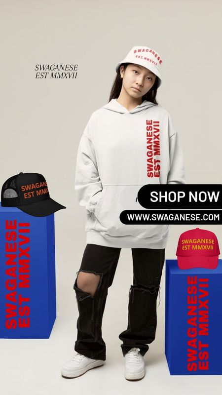 Swaganese Est MMXVII Oversize Stringless Hoodie