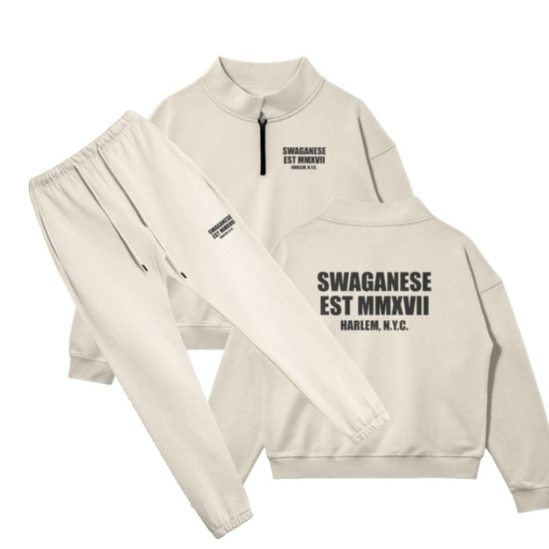 Swaganese Est MMXVII Zipper Crewneck & Sweats Set