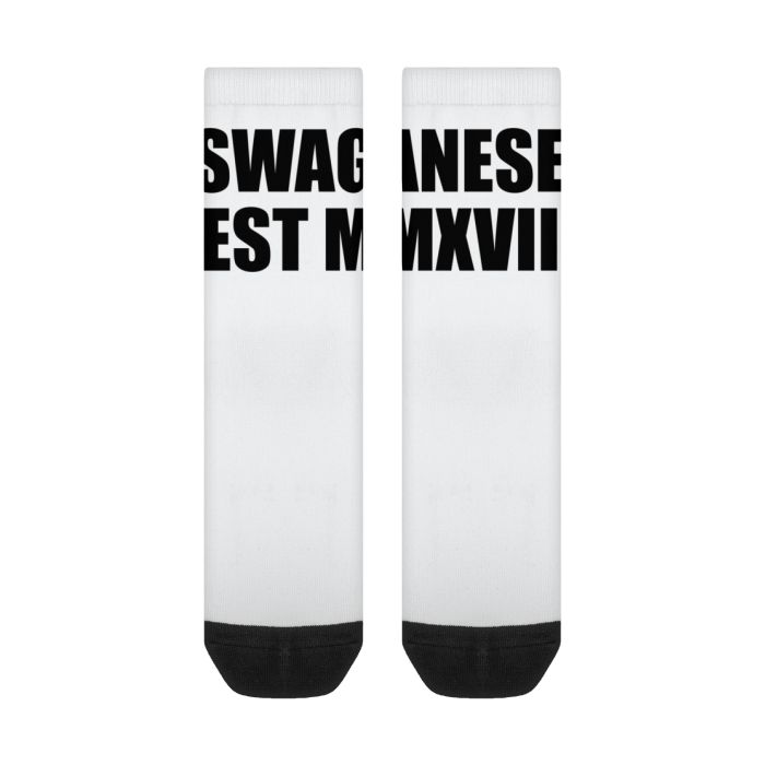 Swaganese Est MMXVII Blk & White Socks